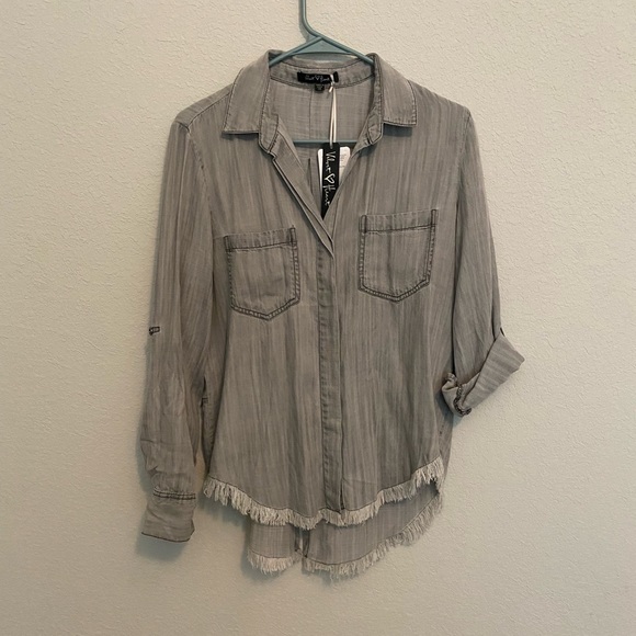 Velvet Heart Tops - Button down top